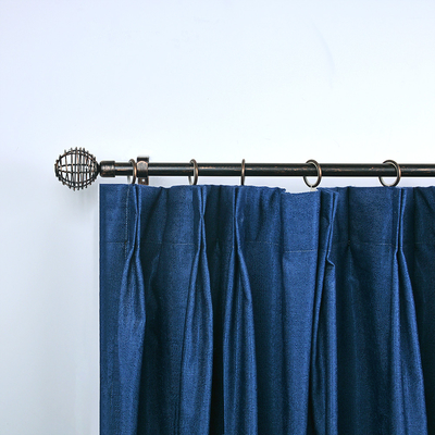 Black Copper Color Iron Pipe Curtain Rods With 0.5MM Thickness For Indoor Decoration