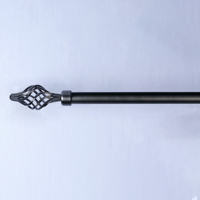 Iron Matte Black Pipe Curtain Rods With Accessories Home Decoration