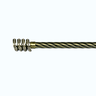 multicolor Iron Pipe Curtain Rods Modern Finial Style three-dimensional shape