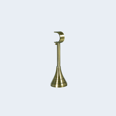 Aluminum Oval-Shaped Finial Anti-Brass Color 3m Iron Pole Curtain Rod With Single Bracket