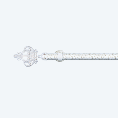 1.6m 2m Pipe Curtain Rods White Golden Single Home Decoration