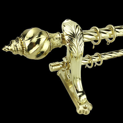 0.5mm Polished Curtain Rod Bracket Arrow Metal Sliding curved Twisted Birch Fitting