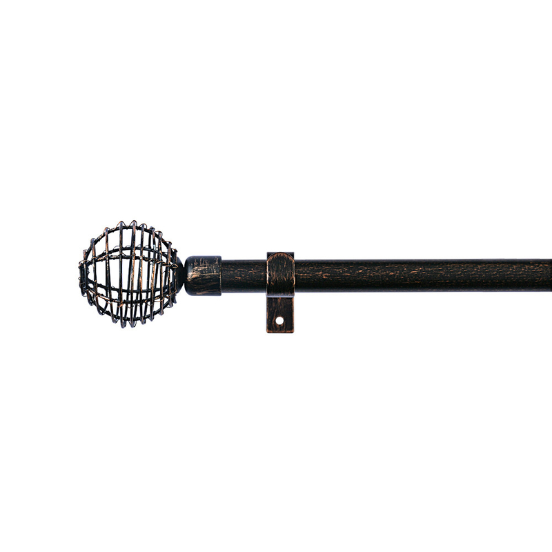 Black Copper Color Iron Pipe Curtain Rods With 0.5MM Thickness For Indoor Decoration